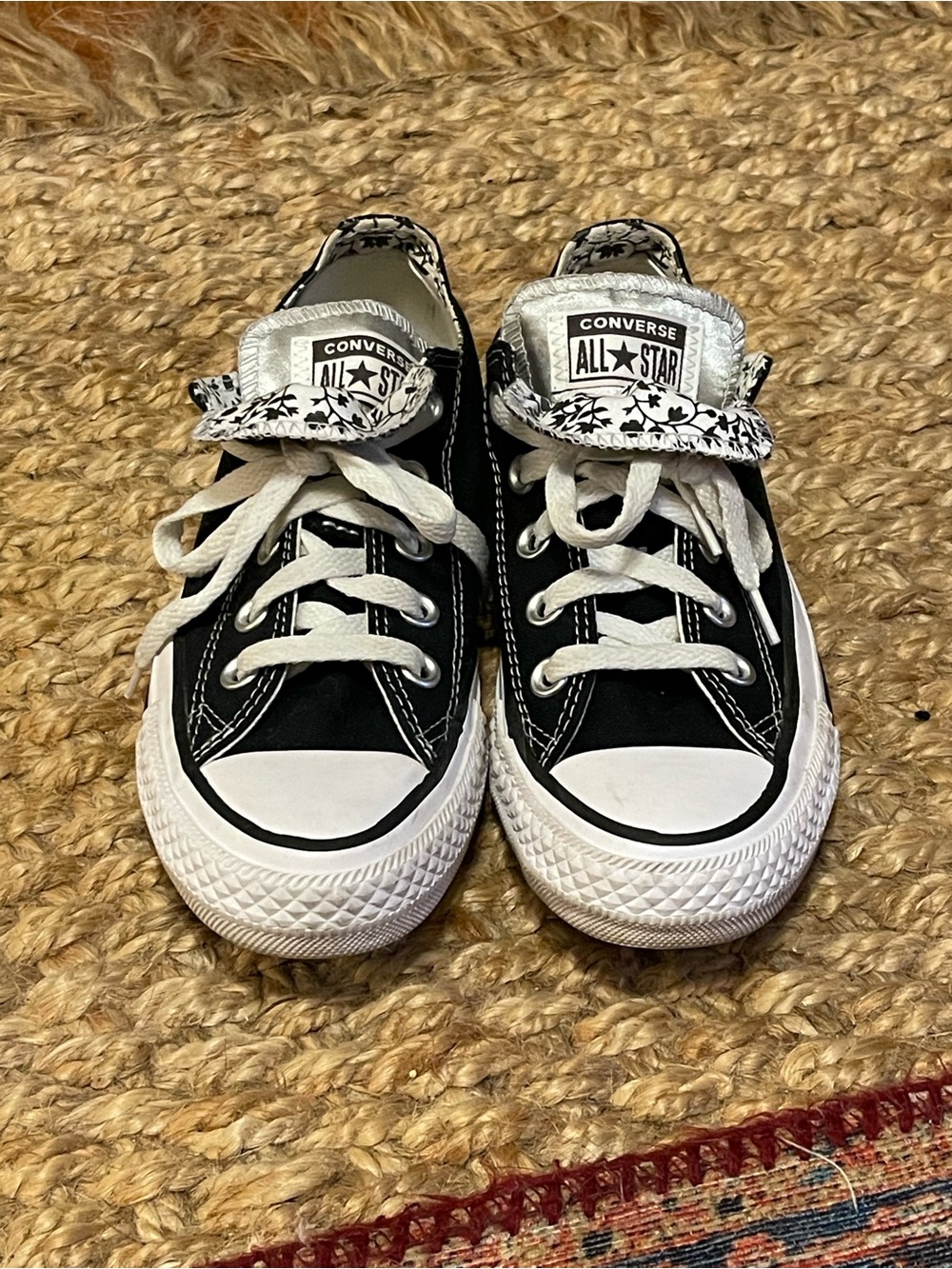 Converse Chuck Taylor All Star Low Top Floral Double Tongue Sneakers